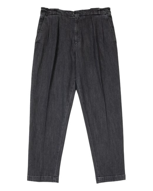 Briglia 1949 Gray Pleat-Detail Jeans for men