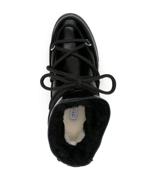 Inuikii Black Leather Snow Boots