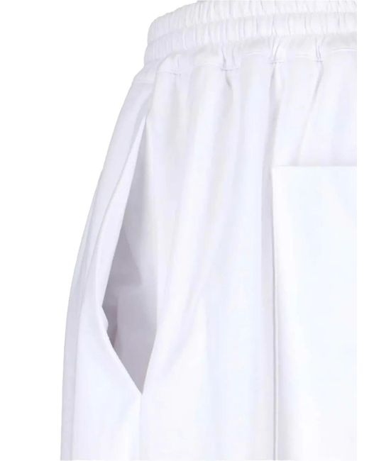 Duran Lantink White Elasticated-Waist Trousers