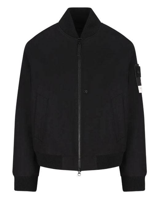 Stone Island Black Performance Flannel Patch Jacket for men