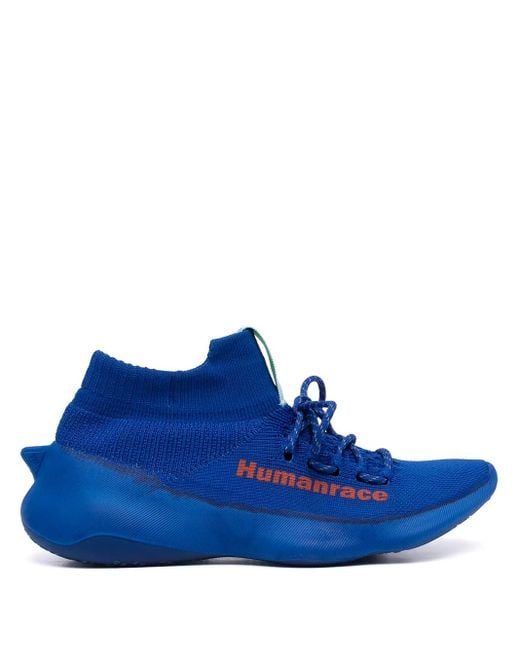 Adidas Blue X Pharrell Williams Humanrace Sichona Low-Top Sneakers for men