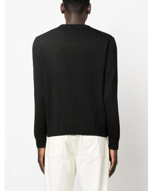 Maison Kitsuné Trui Met Logopatch in het Black voor heren