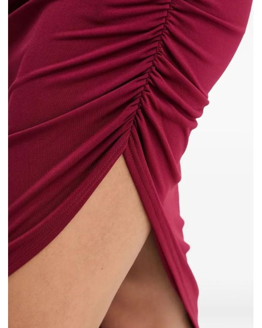 Silvian Heach Red Midikleid Mit Stehkragen