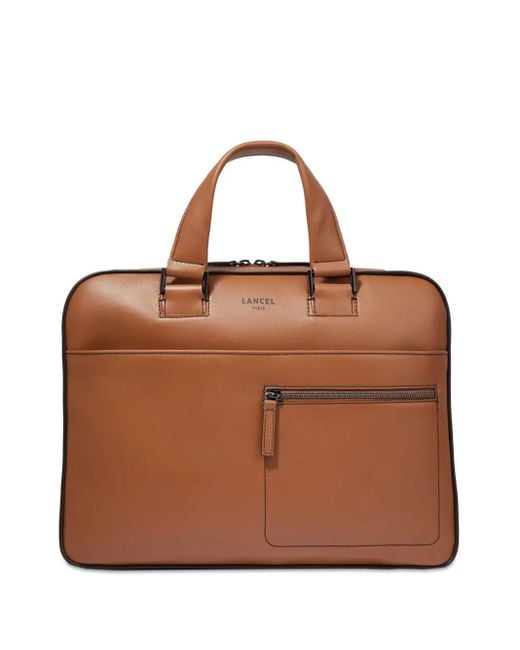 Lancel Brown Medium Max De Document Bag for men