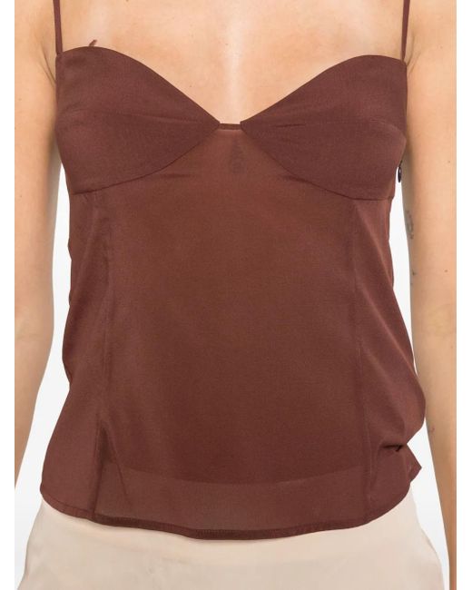 St. Agni Red Strapless Top