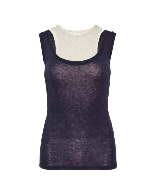GLOWNY Blue Layered Top