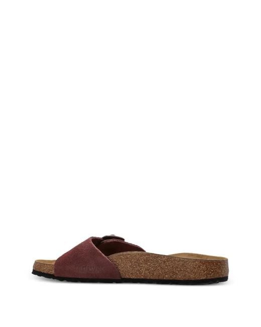 Birkenstock Brown Madrid Cushion Suede Slides