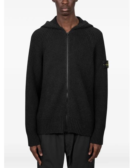 Stone Island Black 5100005 Full Rib Cotton Bouclé for men