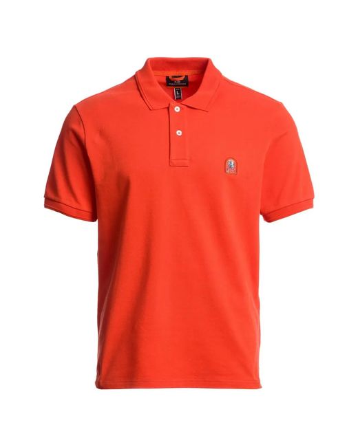 Parajumpers Red Logo-Patch Polo Shirt for men