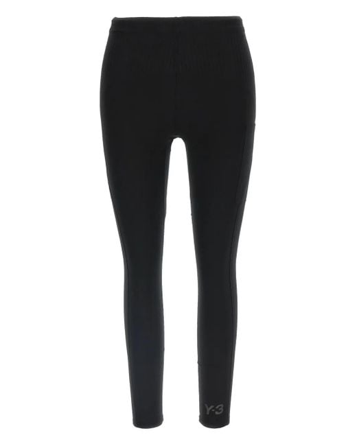 Y-3 Black Leggings mit Logo