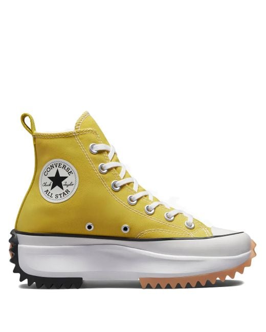 Converse Yellow Run Star Hike Platform Sneakers