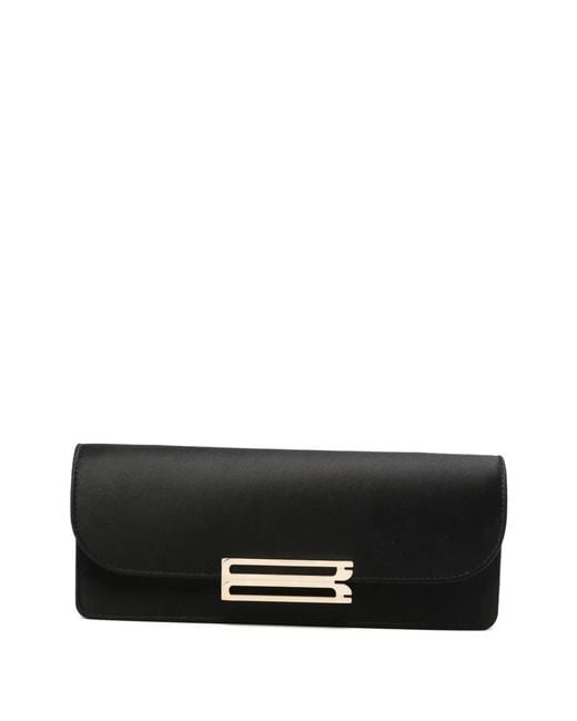 Victoria Beckham Black Dorian East-West Clutch Bag