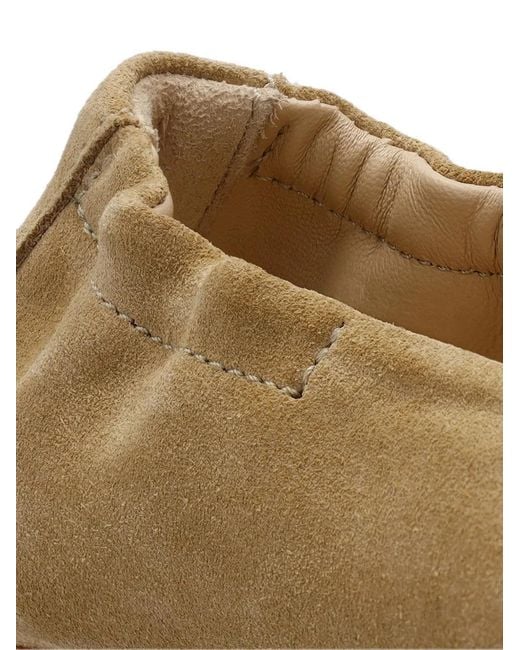 Groundies Natural Sleek Suede Ballet Flats