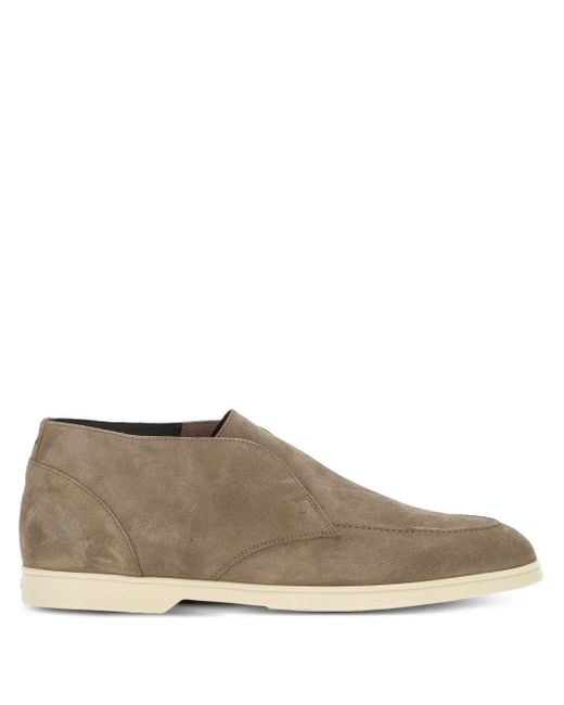 Doucal's Brown Suede Slip-On Desert Boots for men