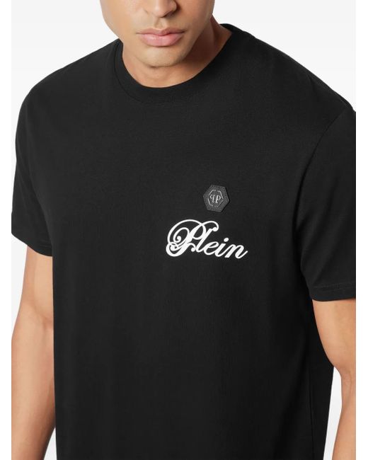 Philipp Plein Black Logo T-Shirt for men