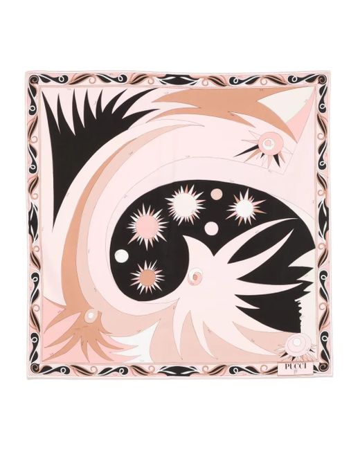 Emilio Pucci Pink Stella-Print Scarf