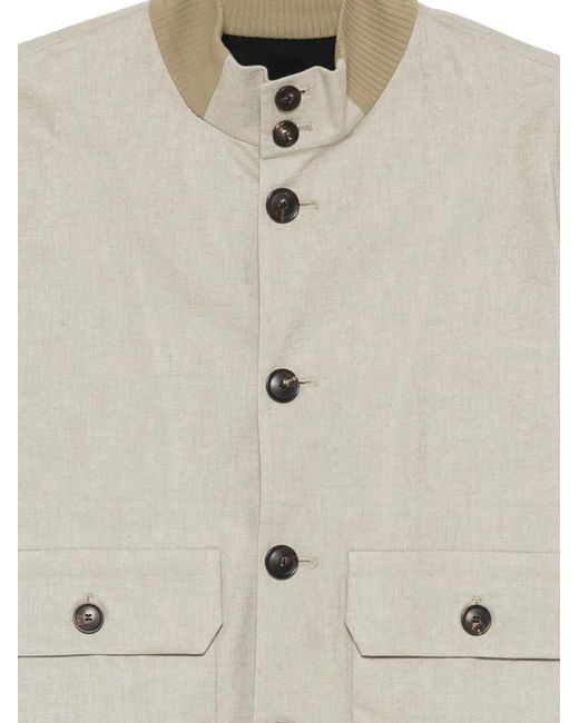 Rrd White Button Flap-Pocket Jacket for men
