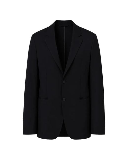 ALBERTO BRESCI Black Single-Breasted Notched-Lapels Blazer for men