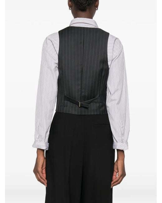 Tom Ford Black Pinstripe-Pattern Waistcoat