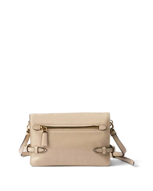 Prada Natural Leather Shoulder Bag