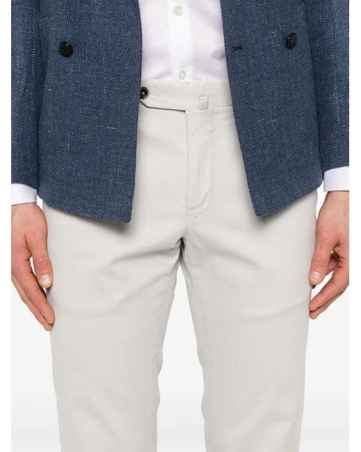 PT Torino White Slim-Fit Trousers for men