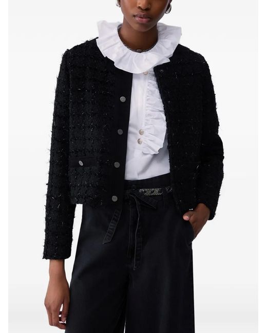 Liu Jo Blue Bouclé Jacket