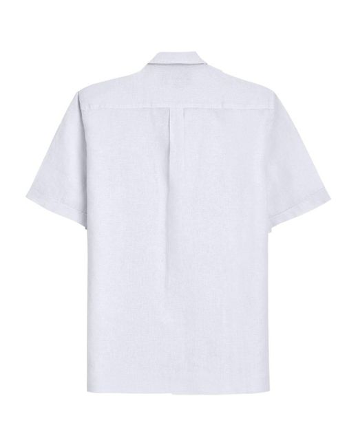 Vilebrequin Leinenhemd mit Reverskragen in White für Herren