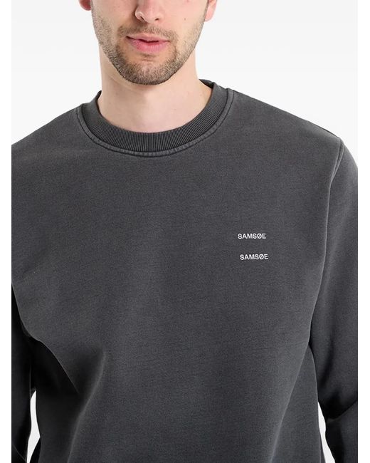Samsøe & Samsøe Sweater Met Logoprint in het Gray voor heren