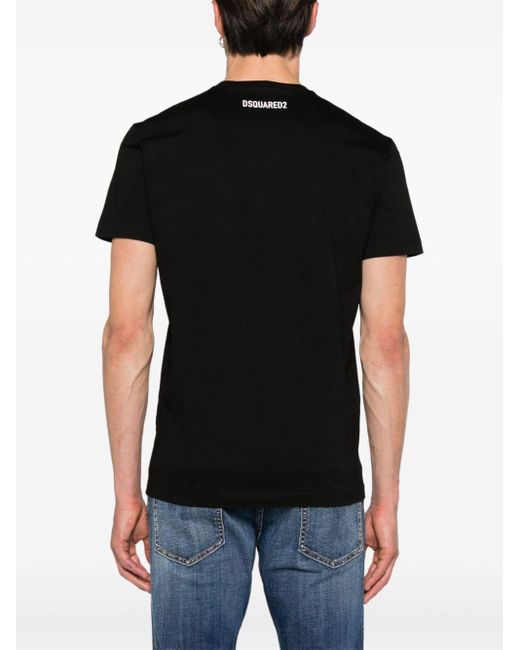 DSquared² T-Shirt mit Slogan-Print in Black für Herren