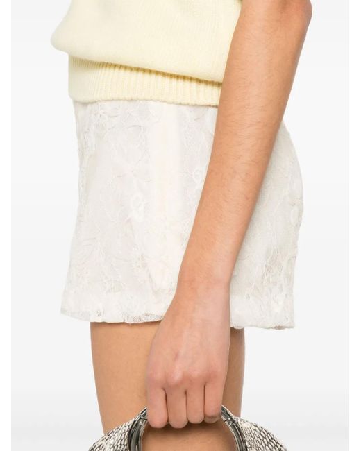 Vivetta White Lace Shorts