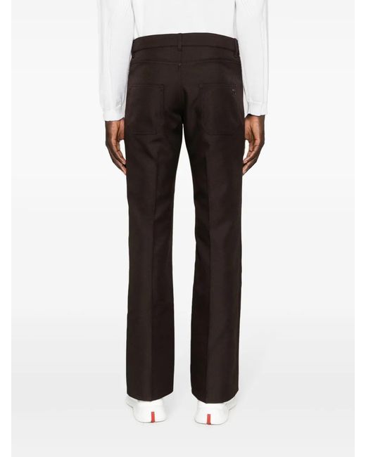 Courreges Black Straight-Leg Tailored Trousers for men