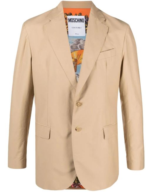 Moschino Natural Cotton Blend Blazer for men