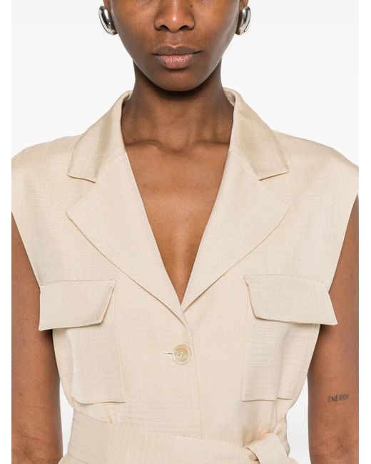 P.A.R.O.S.H. Natural Belt Patch-Pocket Gilet