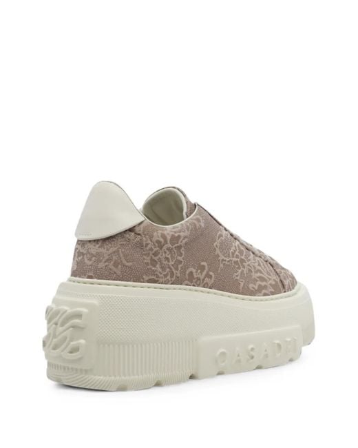 Casadei Brown Nexus Rigel Lace-Effect Sneakers