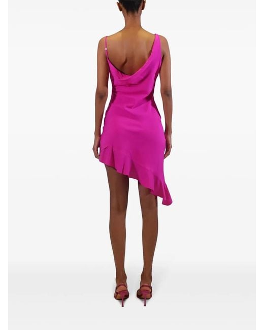 Azeeza Pink Daphne Charmeuse Minidress
