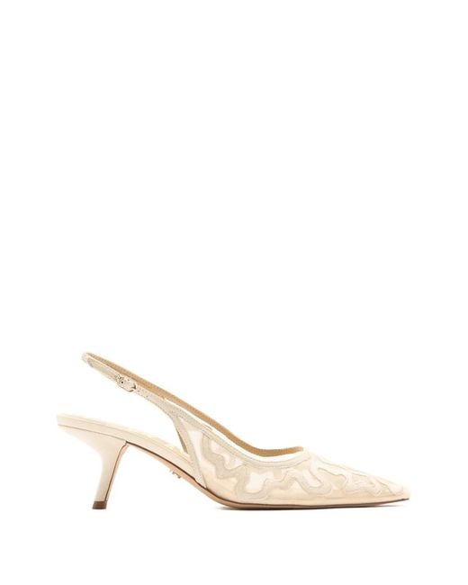 Sam Edelman Natural Bianka Slingback Embroidered Pumps