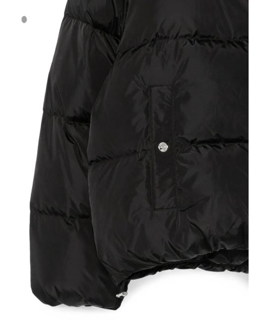 DSquared² Black Quilted High-Neck Puffer Jacket
