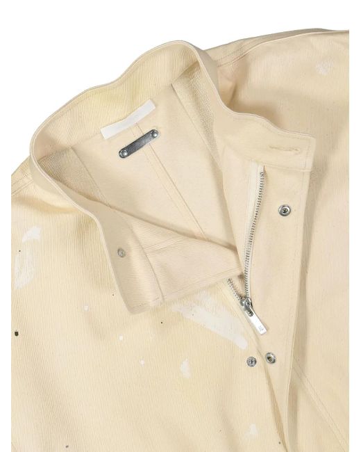 Helmut Lang Natural Paint Splatter-Effect Parka for men