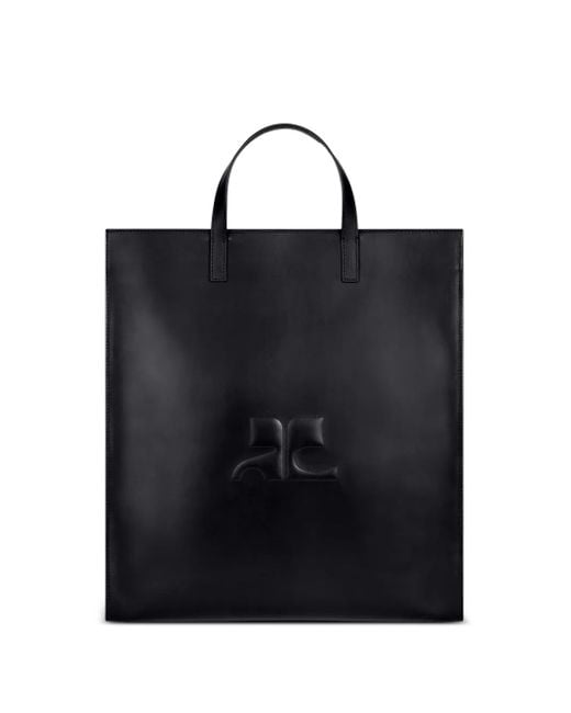Courreges Black Ac Tote Bag