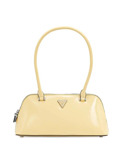 Guess Natural Arnela Logo-Plaque Tote Bag