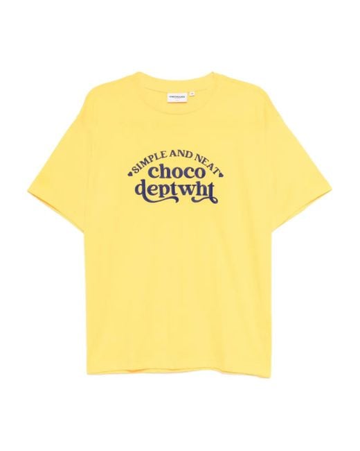 Chocoolate Yellow Logo-Embroidered T-Shirt