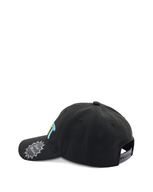 SAINT Mxxxxxx Gray Embroidered Logo-Patch Cap for men