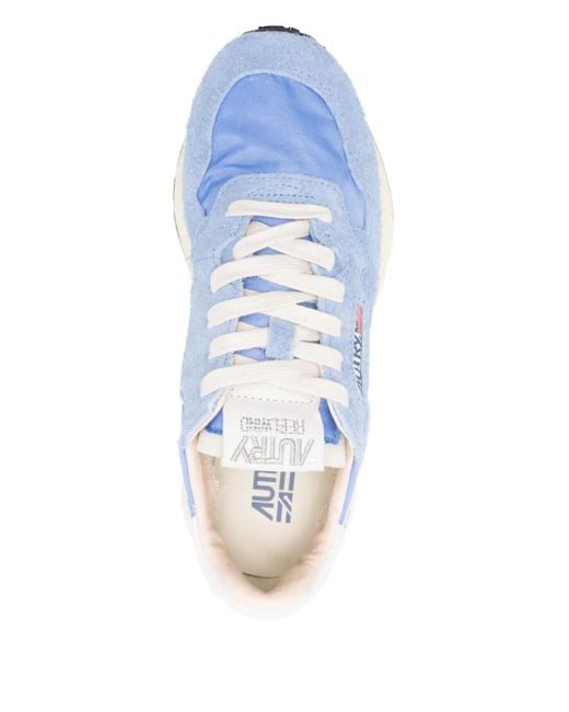 Autry Blue Reelwind Suede Sneakers