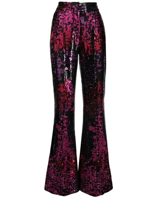 Elie Saab Sequin-embellished Flared Trousers