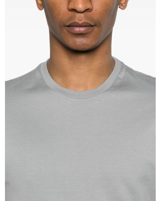 Roberto Collina Gray Cotton T-Shirt for men