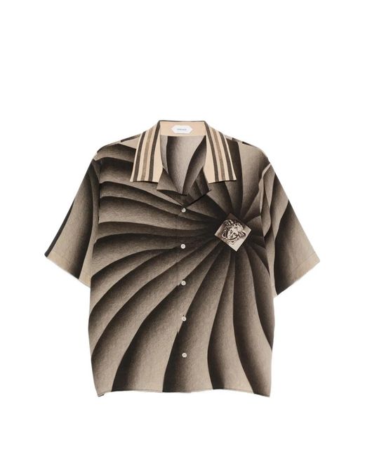 Versace Hemd Mit The Vortex-Print in Natural für Herren