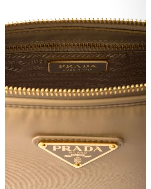 Prada Natural Small Re-Nylon Shoulder Bag