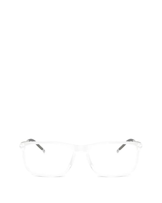 DIESEL White Rectangle-Frame Glasses