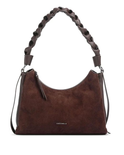Coccinelle Boheme ブレイドハンドル ショルダーバッグ Brown