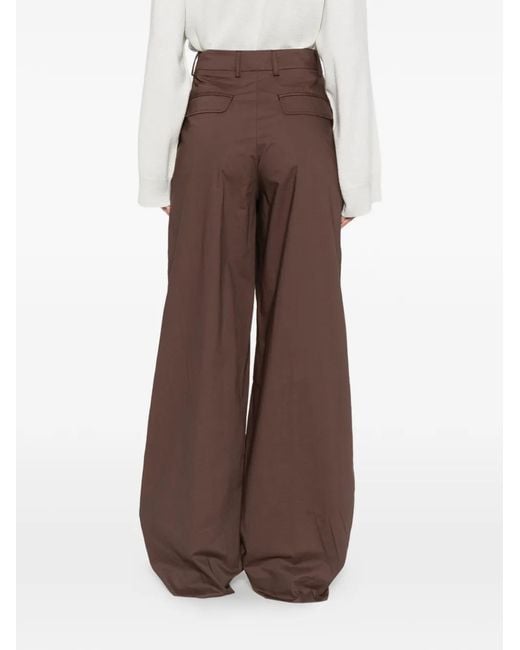 Thelatest Brown Axel Pleated Trousers